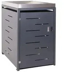 PROREGAL&reg; M&uuml;lltonnenbox M&uuml;lltonnenverkleidung Edelstahl in verschiedenen