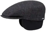 Stetson Flat Cap (1-St) Flatcap mit Schirm, Made in the EU schwarz 55 cm