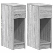 vidaXL Nachttisch Nachttische mit Schublade 2 Stk. Grau Sonoma 20x36x60 cm...