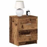 vidaXL Nachttisch, Nachttische 2 Stk. mit 2 Schubladen Altholz-Optik 40x36x50 cm