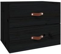 vidaXL Nachttisch Wand-Nachttisch Schwarz 50x36x40 cm (1-St)