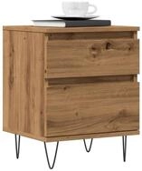 vidaXL Nachttisch NA Nachttische2er Set Artisan-Eiche 40x35x50 cm Spanplatte