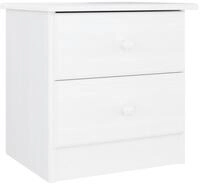 vidaXL Nachttisch Nachttisch ALTA Wei&szlig; 41x35x41 cm Massivholz Kiefer (1-St)
