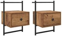 vidaXL Nachttisch Nachttisch 2 pcs Altholz 35 x 30 x 51 cm Holzwerkstoff (2-St)