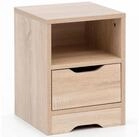 Wohnling Nachttisch WL5.701 Nachtkonsole Sonoma Nachtkommode Nachtschrank Klein