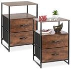 relaxdays Nachttisch Industrial 2er Set (2er Set)