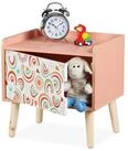 relaxdays Nachttisch f&uuml;r Kinder mit Staufach, A