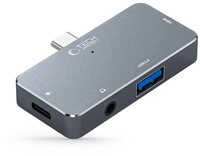 TECH PROTECT Tech-Protect V6 USB-C Hub 4in1 HDMI PD100W Grau USB-Adapter
