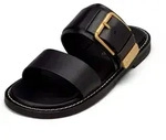 Marc O'Polo aus edlem Rindleder Sandale schwarz 36 EU