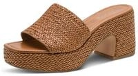 Tamaris Pantolette Blockabsatz, Plateau, Sommerschuh in trendiger Flechtoptik