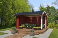 LASITA MAJA Gartenhaus Unterstand/Lounge San Diego, BxT: 445x389 cm, Unterstand...