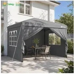 Sekey Faltpavillon 2x2/3x3/3x6 m, Gartenpavillon mit 4 Seitenteilen Partyzelt