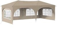 vidaXL Partyzelt Pop-up Partyzelt 575 x 288 x 245 cm Creme Oxford-Stoff
