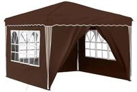 vidaXL Partyzelt Pop-up Partyzelt 288 x 288 x 245 cm Braun Oxford-Stoff