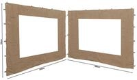 Quick Star Pavillonseitenteil 2 Seitenteile 250x190cm mit Fenster Sand, 250x190...
