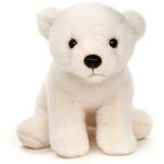 Uni-Toys Kuscheltier Eisb&auml;r Junges, sitzend - 19 cm (H&ouml;he) - Pl&uuml;schtier, zu 100 %