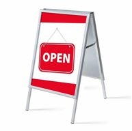 Showdown Displays Standregal A1 - Komplett-Set - Open Englisch - Rot/Schwarz,...