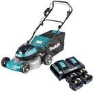 Makita Akkurasenm&auml;her DLM 466 PM4 Rasenm&auml;her 36V (2x 18 V) 46 cm + 4x Akku 4,0Ah +