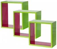 bhp Regal, Design Regal 3 teilig MDF hellgr&uuml;n hochglanz pink M&auml;dchen...