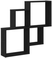 vidaXL Regal Wandregal Schwarz Eichen-Optik 80 x 15 x 78,5 cm Holzwerkstoff,...
