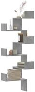 vidaXL Eckregal NA Wand-Eckregal Betongrau 45x45x147 cm Spanplatte