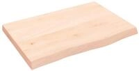 vidaXL Regal Wandregal 60x40x(2-4) cm Massivholz Eiche Unbehandelt, 1-tlg.