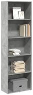 vidaXL B&uuml;cherregal NA B&uuml;cherregal Betongrau 60x30x189 cm Spanplatte