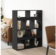vidaXL Raumteiler, Raumteiler Schwarz 100x33x125,5 cm Holzwerkstoff