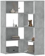 vidaXL B&uuml;cherregal NA Eckregal B&uuml;cherregal 4 B&ouml;den Betongrau 85x85x140 cm