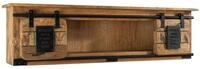 Massivmoebel24 Wandregal RAILWAY, 1-tlg., Mango 130x25x35 natur lackiert RAILWAY #165