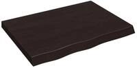 vidaXL Wandregal, Regal Dunkelbraun 80x60x(2-6) cm Massivholz Eiche Behandelt