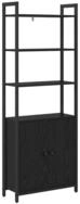 vidaXL B&uuml;cherregal B&uuml;cherregal Schwarz Eichen-Optik 60 x 24 x 161 cm...