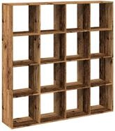 vidaXL B&uuml;cherregal B&uuml;cherregal Altholz-Optik 137,5x29x137,5 cm Holzwerkstoff,
