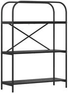 vidaXL B&uuml;cherregal B&uuml;cherregal Schwarz Eichen-Optik 80 x 30 x 109 cm...