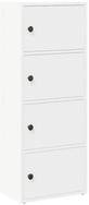 vidaXL B&uuml;cherregal B&uuml;cherregal Wei&szlig; 40x24x102 cm Holzwerkstoff, 1-tlg.