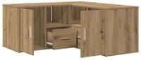 vidaXL Seitenschrank Eckregal Artisan-Eichen-Optik 160x40x45 cm Holzwerkstoff...