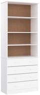 vidaXL B&uuml;cherregal B&uuml;cherregal mit Schubladen ALTA Wei&szlig; 77x35x186,5 cm