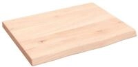 vidaXL Regal Wandregal 40x30x2 cm Massivholz Eiche Unbehandelt, 1-tlg.