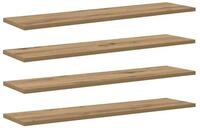 vidaXL B&uuml;cherregal Regalbrett 4 pcs Braun 80 x 20 x 1,5 cm Holzwerkstoff,...