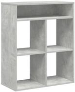 vidaXL B&uuml;cherregal B&uuml;cherregal Betongrau 66x31x80 cm Holzwerkstoff, 1-tlg.