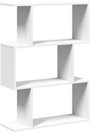 vidaXL B&uuml;cherregal Raumteiler B&uuml;cherregal 3-stufig Wei&szlig; 70x24x97 cm...