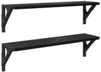 vidaXL Regal Wandregale 2 pcs Schwarz Eichen-Optik 60 x 15 x 15,5 cm, 2-tlg.