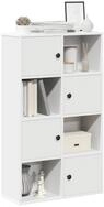 vidaXL Regal NA B&uuml;cherregal Wei&szlig; 60x24x101,5 cm Holzwerkstoff 8 Regalf&auml;cher...