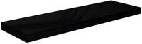 vidaXL Wandregal, Schweberegal Hochglanz-Schwarz 80x23,5x3,8 cm MDF