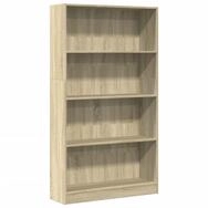 vidaXL B&uuml;cherregal B&uuml;cherregal Sonoma-Eiche 80x24x143 cm Holzwerkstoff, 1-tlg.