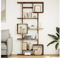 vidaXL B&uuml;cherregal NA B&uuml;cherregal Altholz-Optik 92x29x188 cm Spanplatte