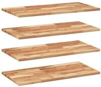 vidaXL Regal Schweberegale 4 Stk. 80x40x2 cm Massivholz &Ouml;lbehandelt, 4-tlg.