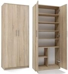 MAGOWA B&uuml;cherregal OLIV &ndash; MODERNES STANDREGAL MIT T&Uuml;REN UND 8 F&Auml;CHERN, Viel