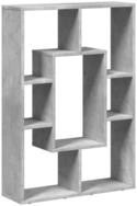 vidaXL B&uuml;cherregal B&uuml;cherregal Betongrau 63x20x90 cm Holzwerkstoff, 1-tlg.