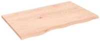 vidaXL Regal Wandregal 80x50x2 cm Massivholz Eiche Unbehandelt, 1-tlg.